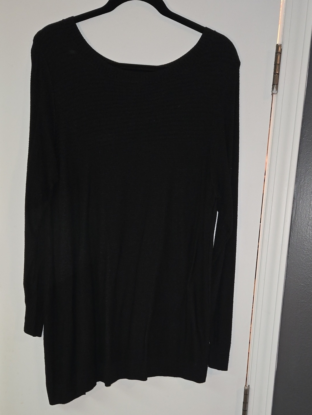 Apt. 9 Black Long Sleeve Scoop Neck Dress